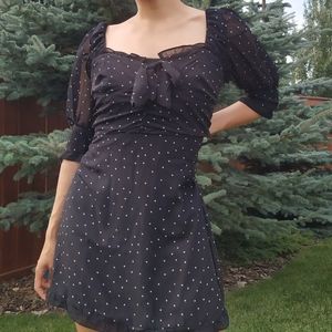 Yesstyle Ruffled Polka Dot Dress